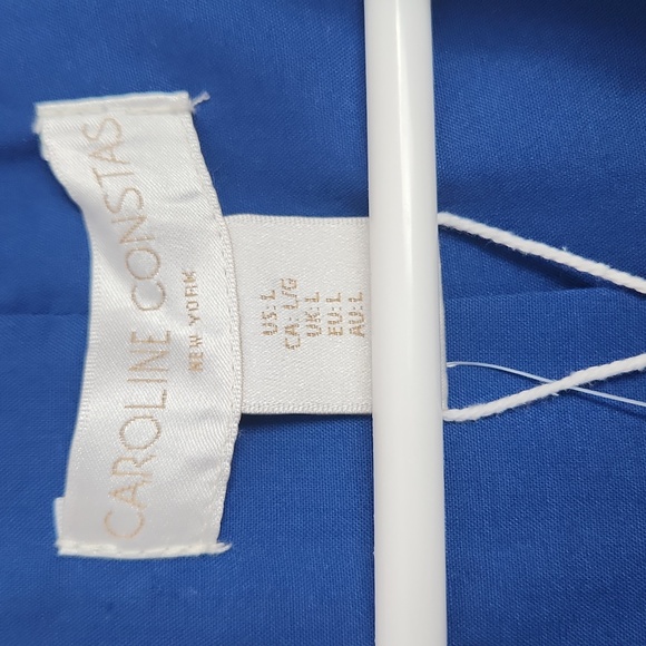 Caroline Constas Patchwork Bandana Quilted Linen Blend Jacket, Size L, NWT - Picture 3 of 10